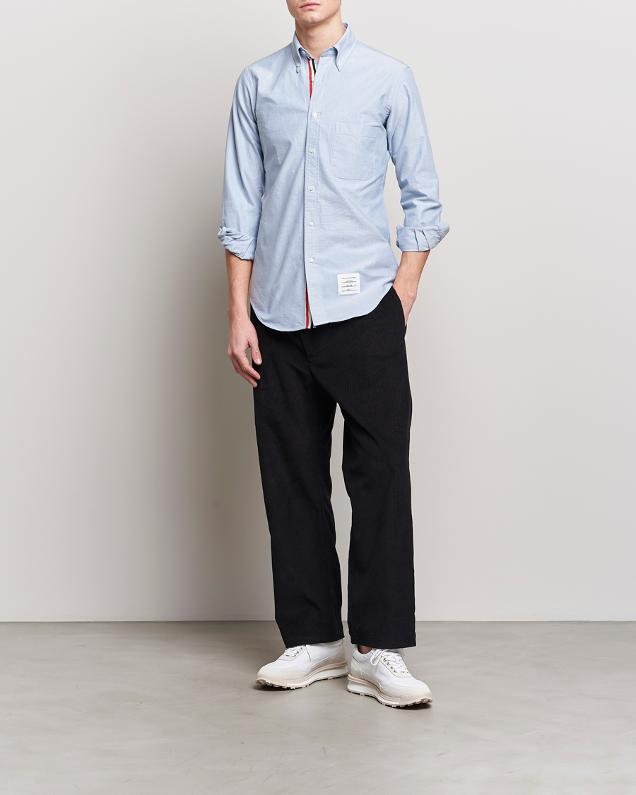 Herren | Hemden | Thom Browne | Contrast Placket Oxford Shirt Light Blue