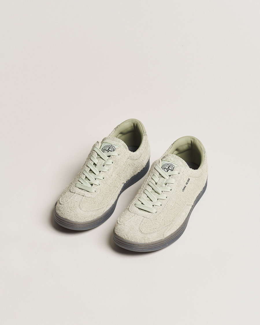 Herren | Stone Island S0101 Suede Sneakers Sage | Stone Island | S0101 Suede Sneakers Sage