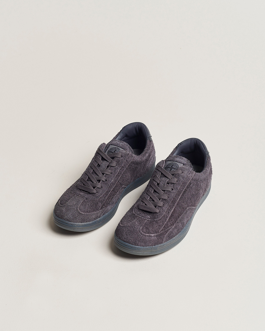 Herren | Stone Island S0101 Suede Sneakers Blue Grey | Stone Island | S0101 Suede Sneakers Blue Grey