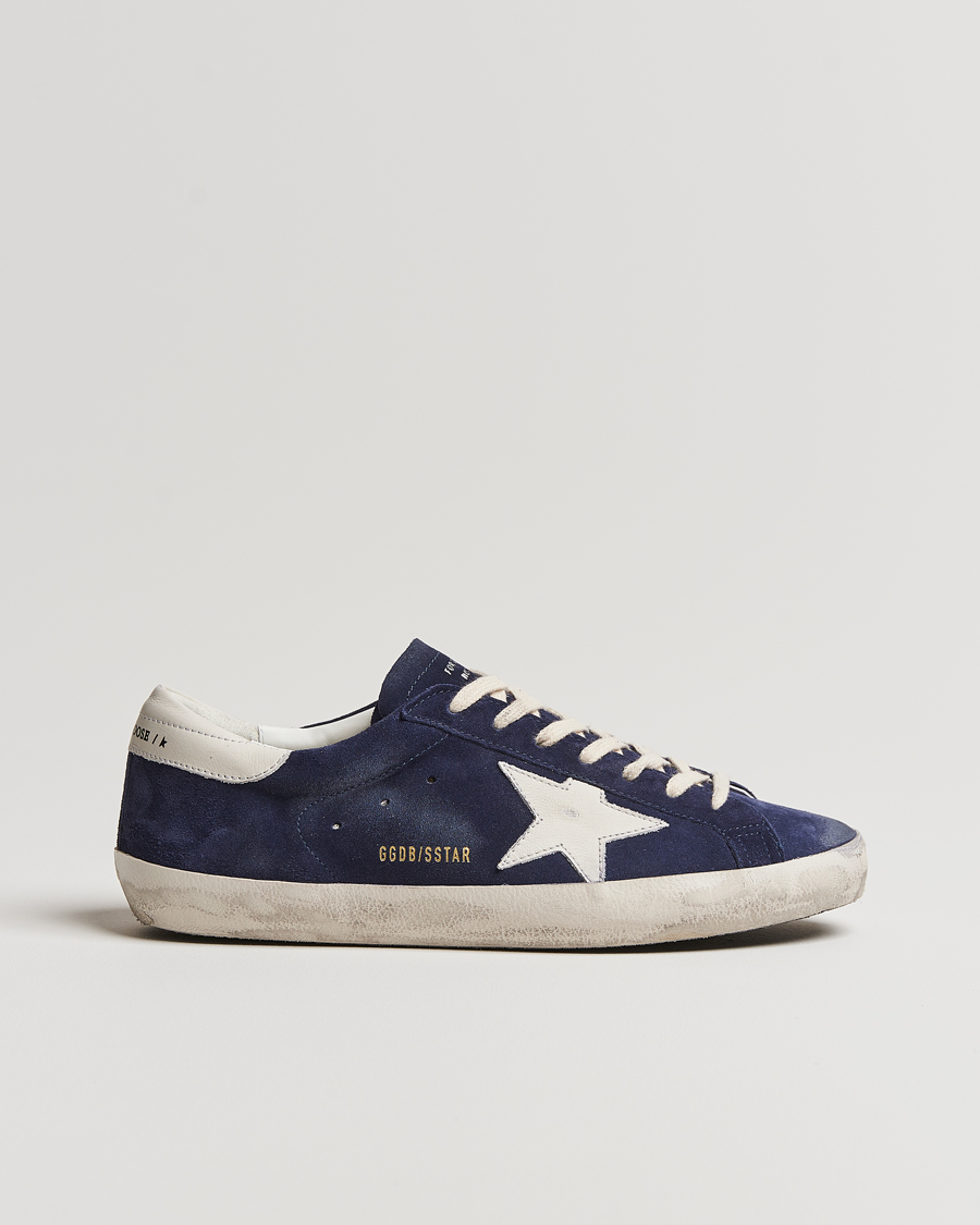 Herren | Golden Goose Deluxe Brand Super-Star Sneaker Navy/White | Golden Goose | Deluxe Brand Super-Star Sneaker Navy/White