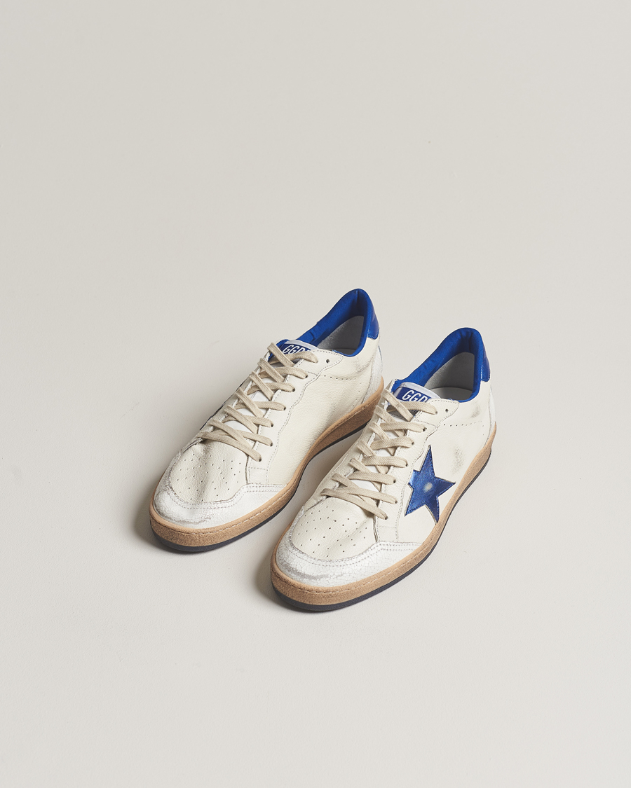 Herren | Golden Goose Ball Star Sneakers White/Blue | Golden Goose | Ball Star Sneakers White/Blue