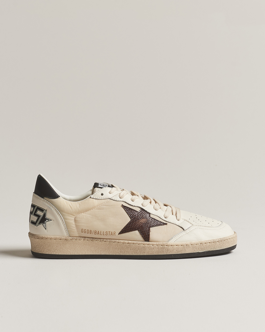 Herren | Golden Goose Deluxe Brand Ball Star Sneakers Beige/Burgundy | Golden Goose | Deluxe Brand Ball Star Sneakers Beige/Burgundy