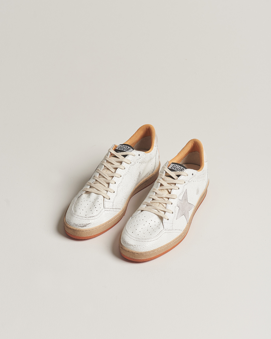 Herren | Golden Goose Deluxe Brand Ball Star Sneakers White/Orange | Golden Goose | Deluxe Brand Ball Star Sneakers White/Orange