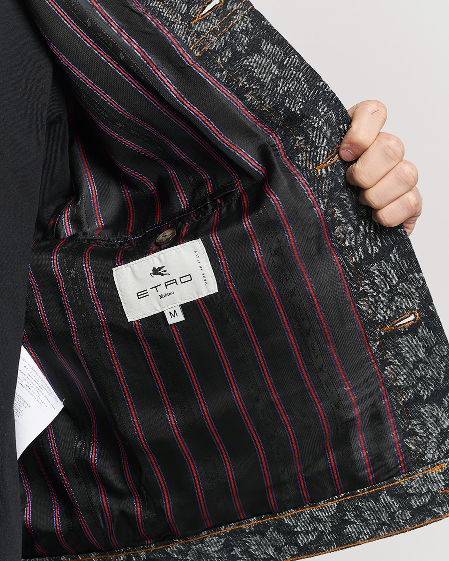 Herren | Jacken | Etro | Jacquard Denim Jacket Dark Blue