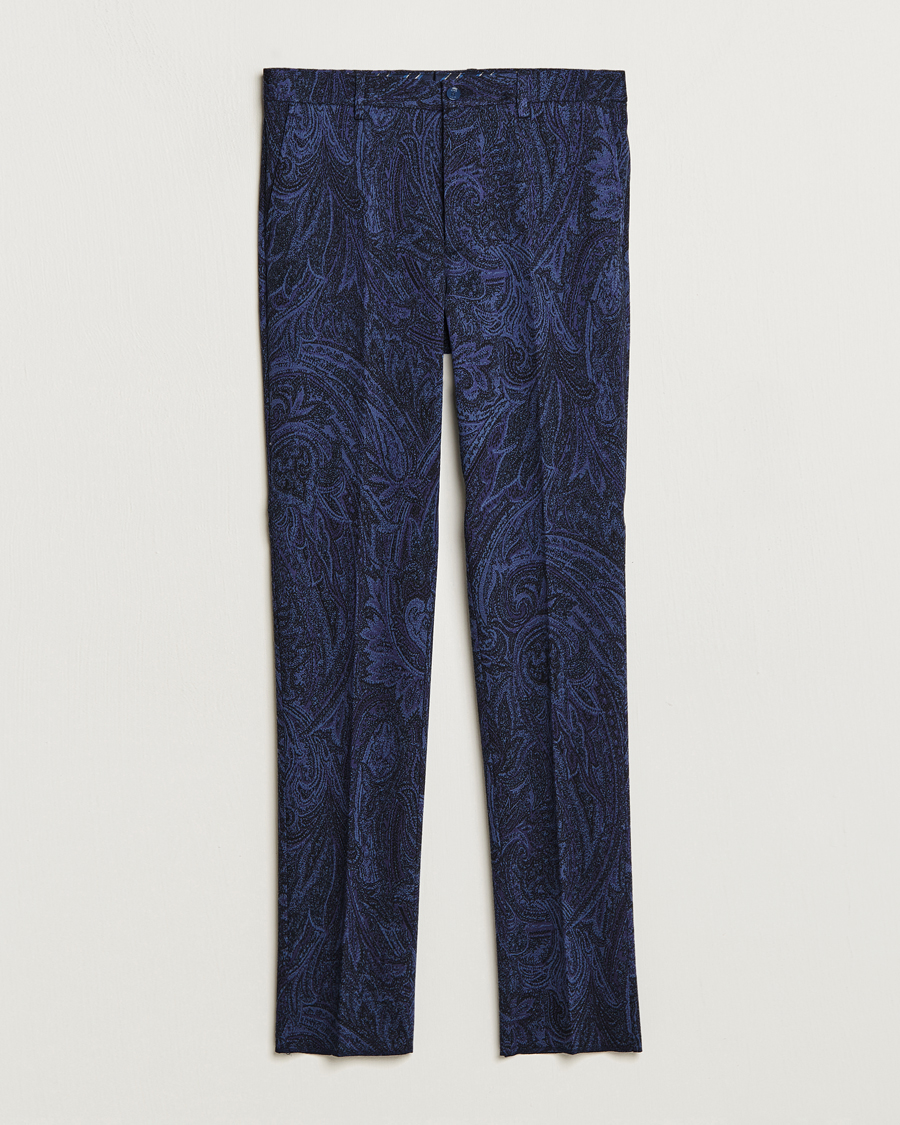 Herren | Hosen | Etro | Tonal Paisley Trousers Navy