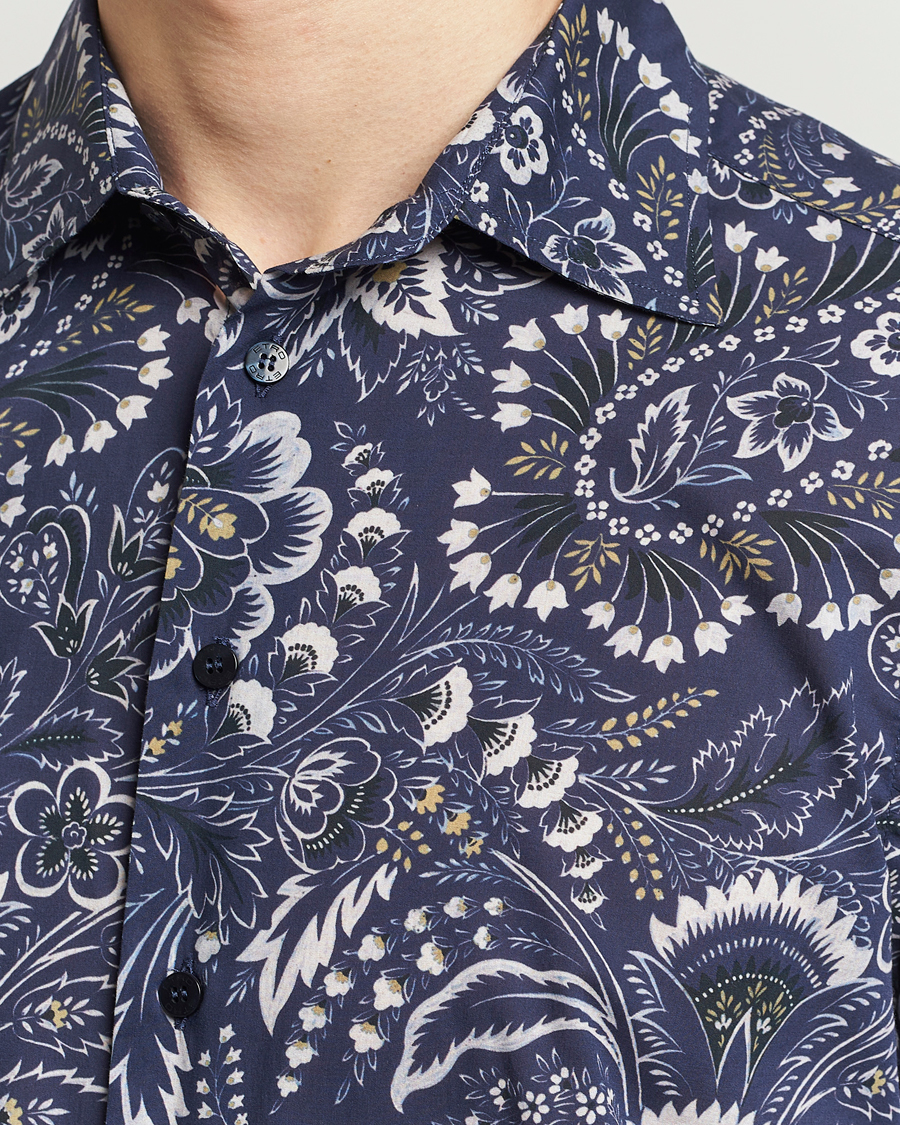 Herren | Hemden | Etro | Slim Fit Floral Print Shirt Navy
