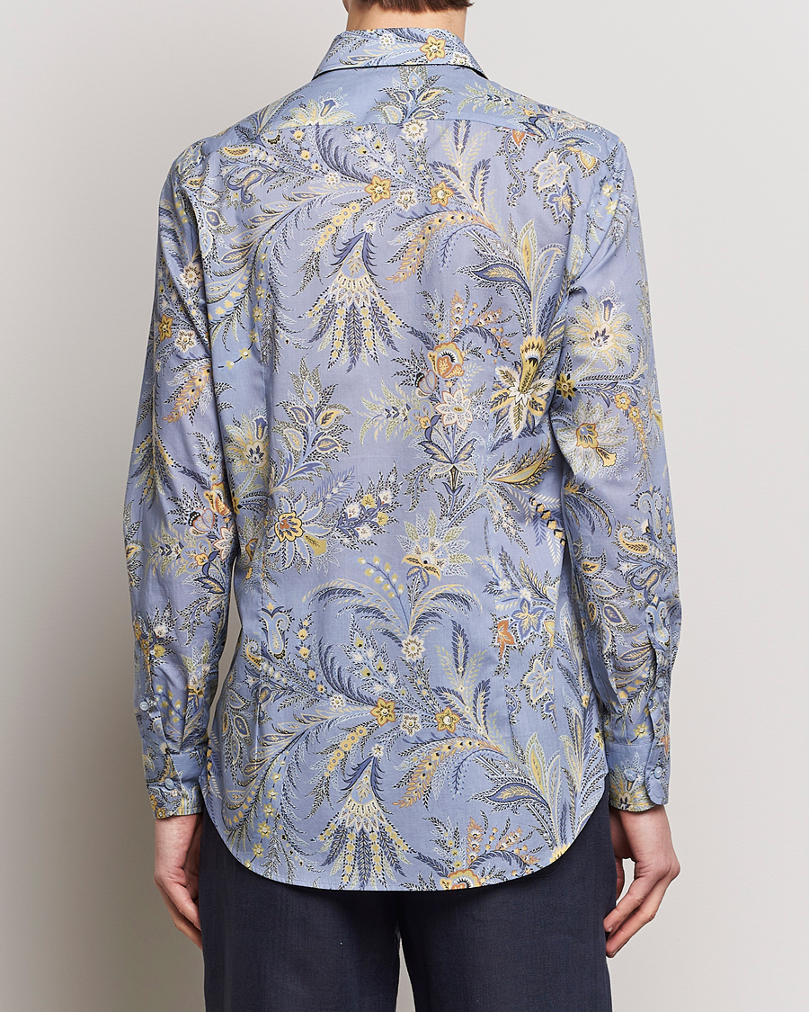 Herren | Hemden | Etro | Slim Fit Floral Print Shirt Azzurro