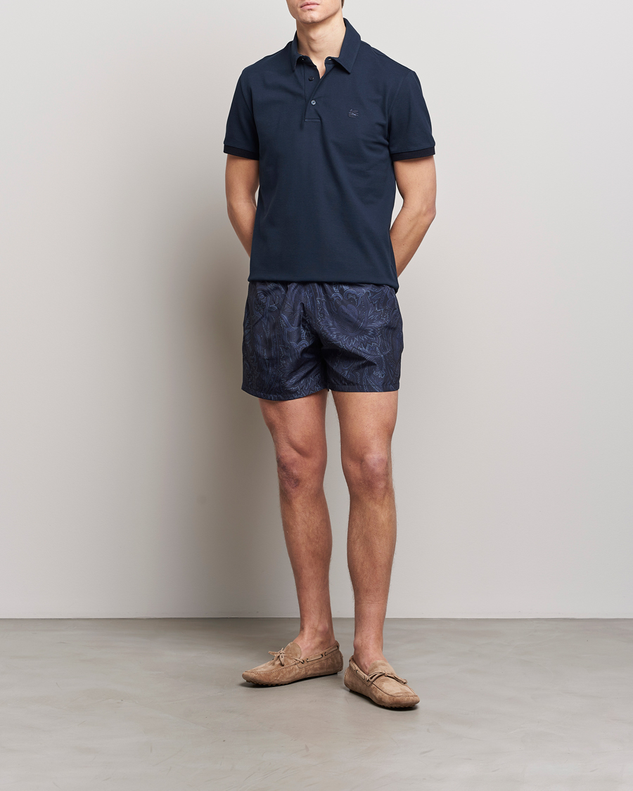 Herren | Badehosen | Etro | Tonal Paisley Swim Shorts Blue