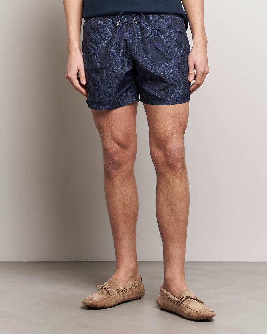Herren | Badehosen | Etro | Tonal Paisley Swim Shorts Blue