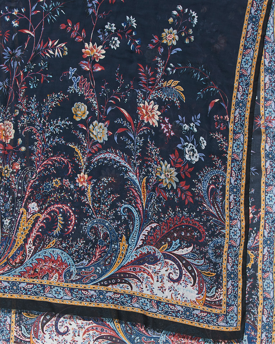 Herren | Etro Modal/Cashmere Printed Scarf Navy | Etro | Modal/Cashmere Printed Scarf Navy