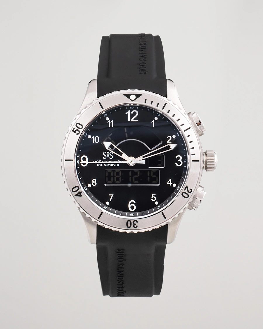 Herren | Sjöö Sandström Pre-Owned UTC Skydiver 017401 Silver | Sjöö Sandström Pre-Owned | UTC Skydiver 017401 Silver