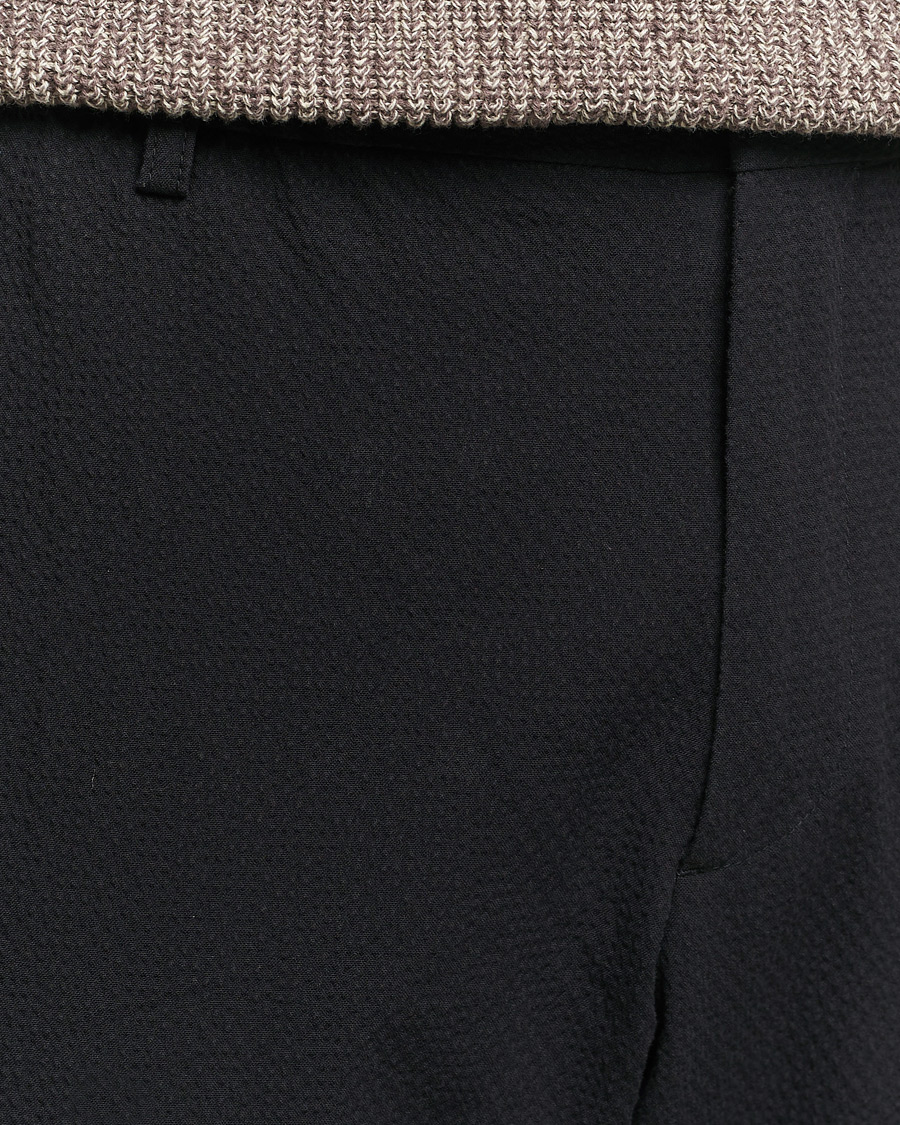 Herren | Hosen | NN07 | Billie Seersucker Drawstring Trousers Black