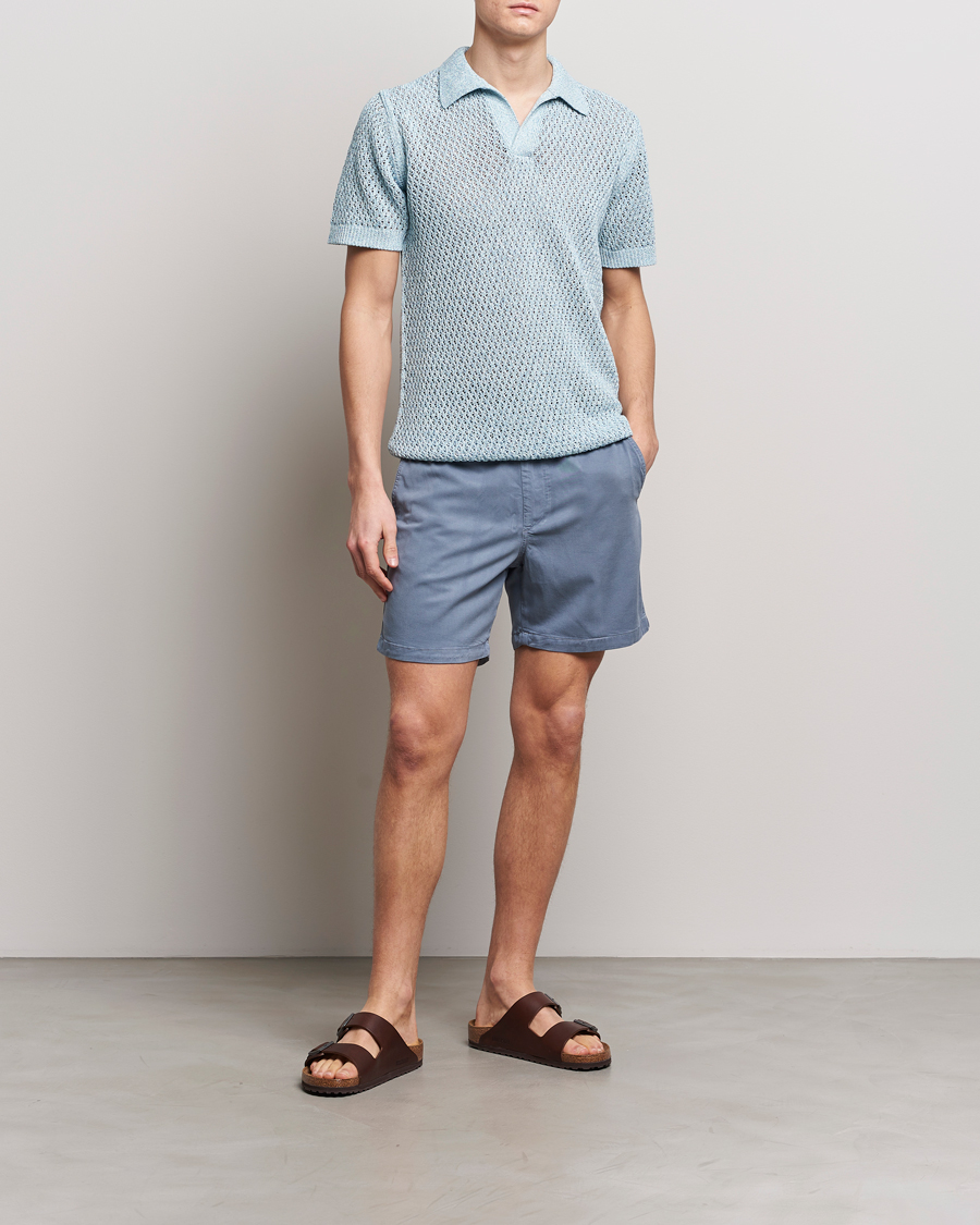 Herren | Shorts | NN07 | Gregor Tencel Drawstring Shorts Swedish Blue