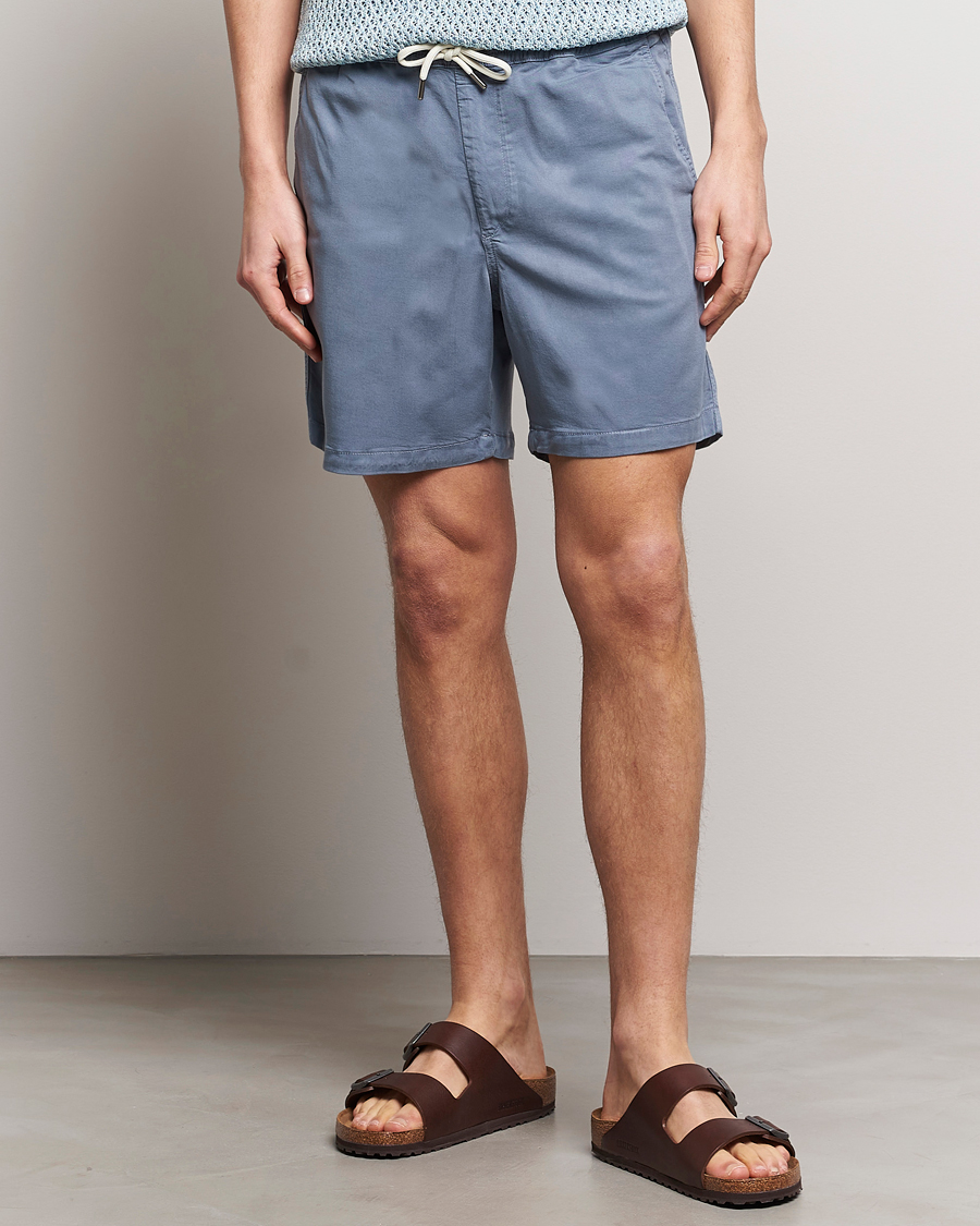 Herren | Shorts | NN07 | Gregor Tencel Drawstring Shorts Swedish Blue