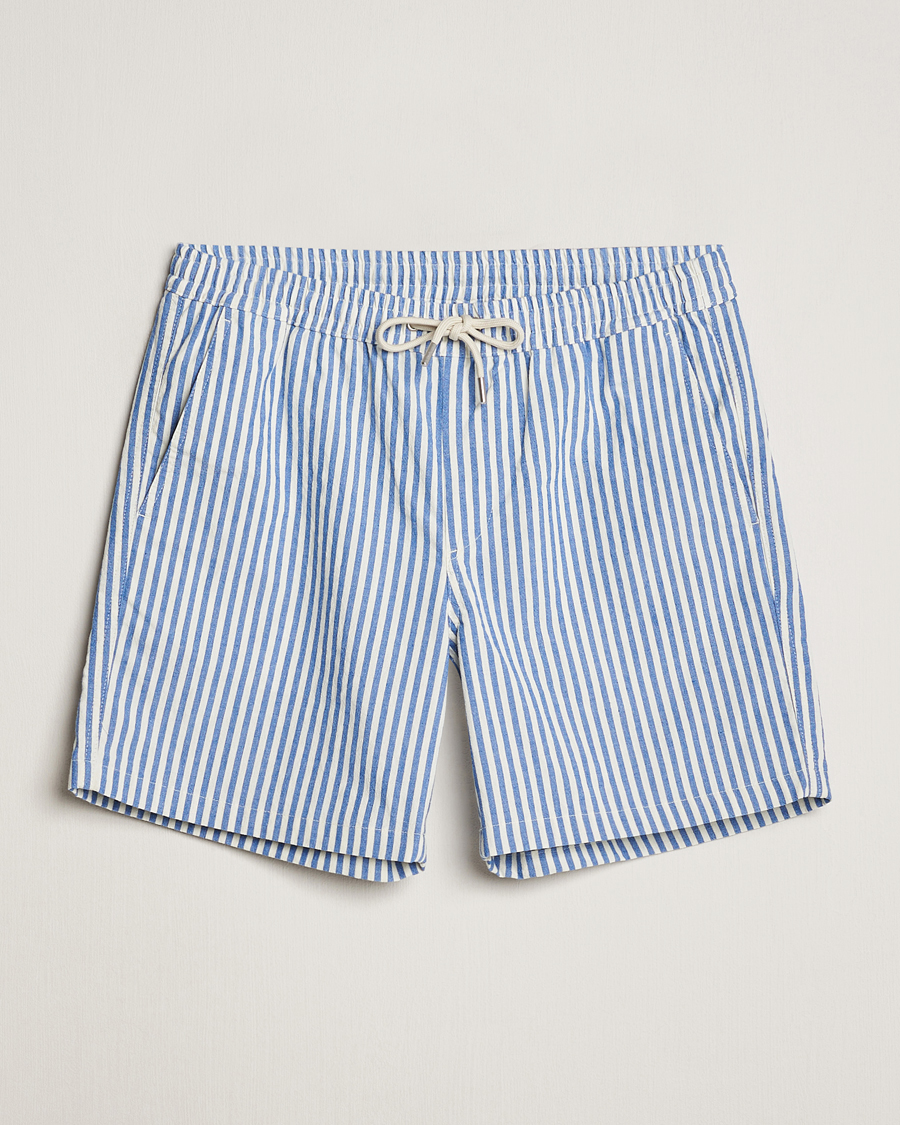 Herren | Shorts | NN07 | Gregor Striped Drawstring Shorts Blue/White