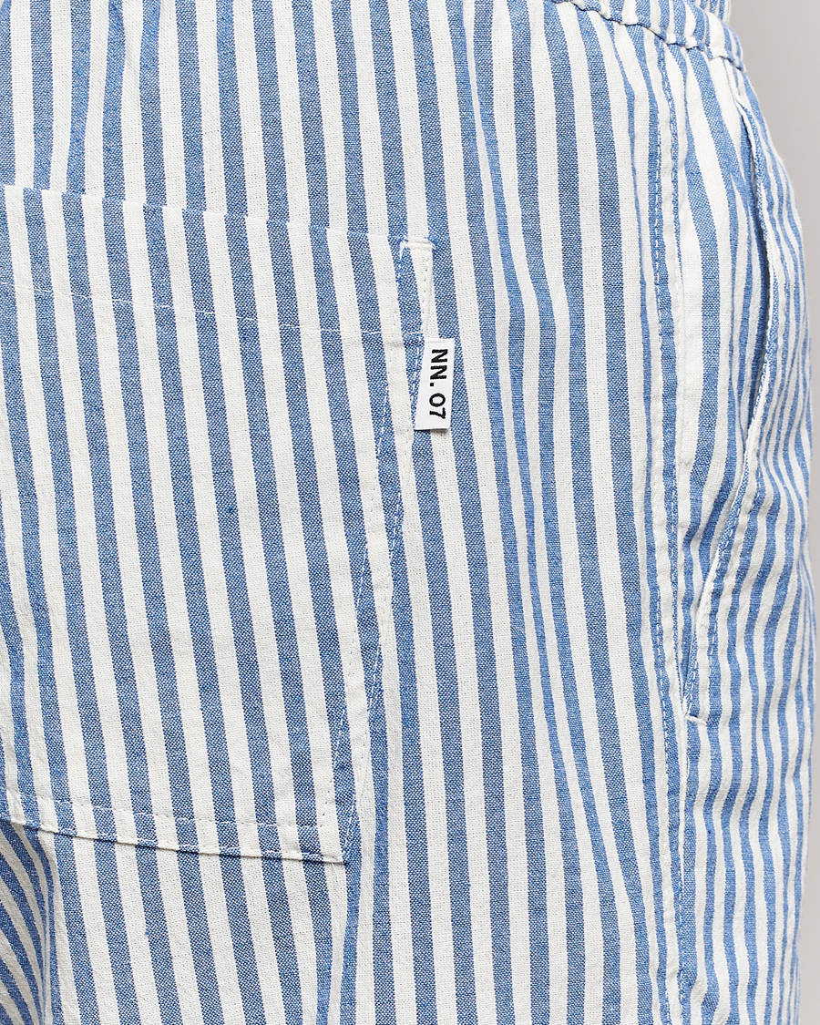 Herren | Shorts | NN07 | Gregor Striped Drawstring Shorts Blue/White