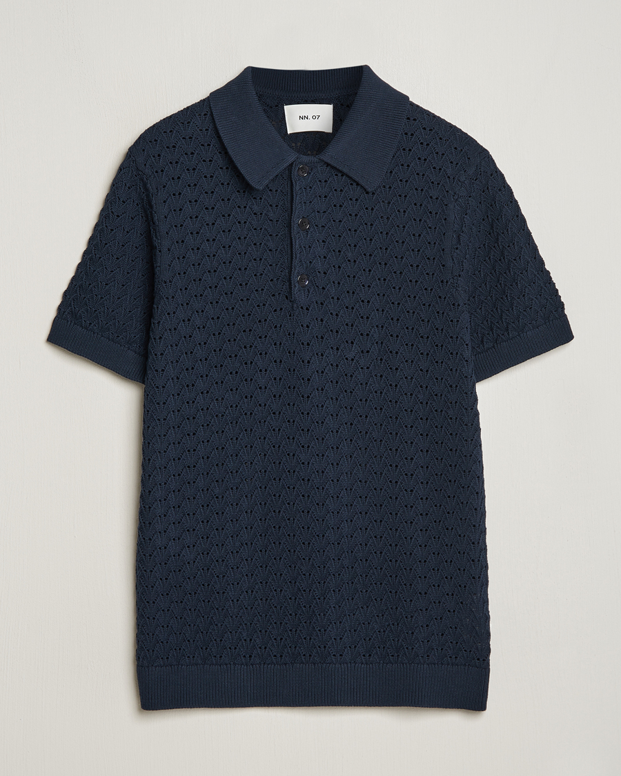 Herren | Poloshirts | NN07 | Manuel Structured Polo Navy Blue