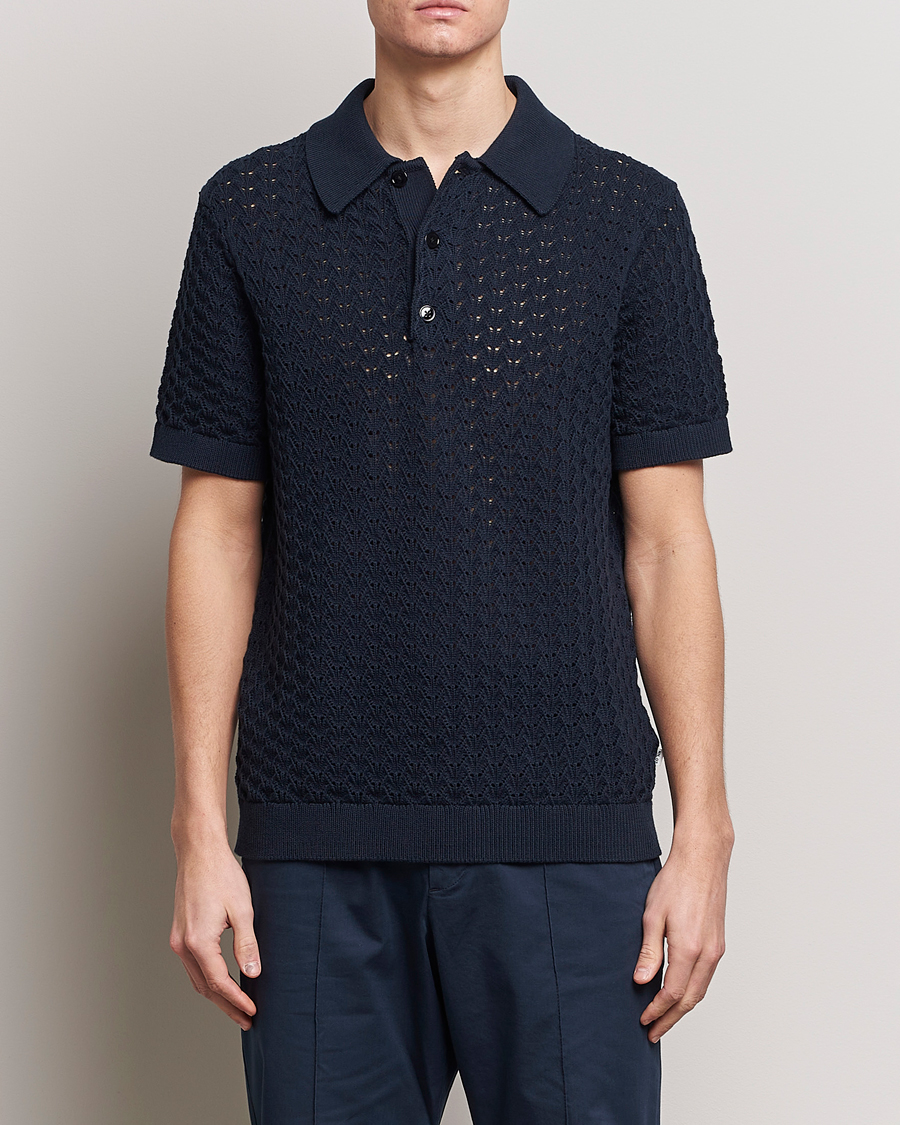 Herren | Poloshirts | NN07 | Manuel Structured Polo Navy Blue