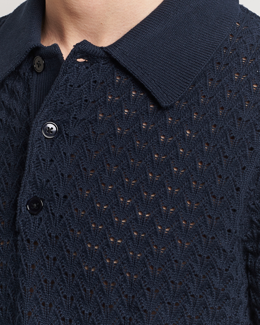 Herren | Poloshirts | NN07 | Manuel Structured Polo Navy Blue