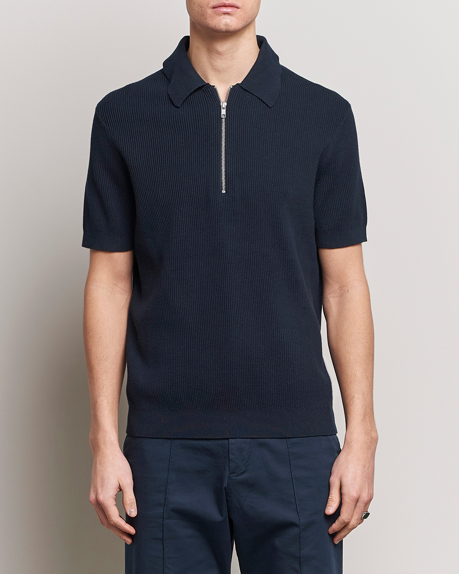 Herren | Poloshirts | NN07 | Hansie Zip Polo Navy Blue
