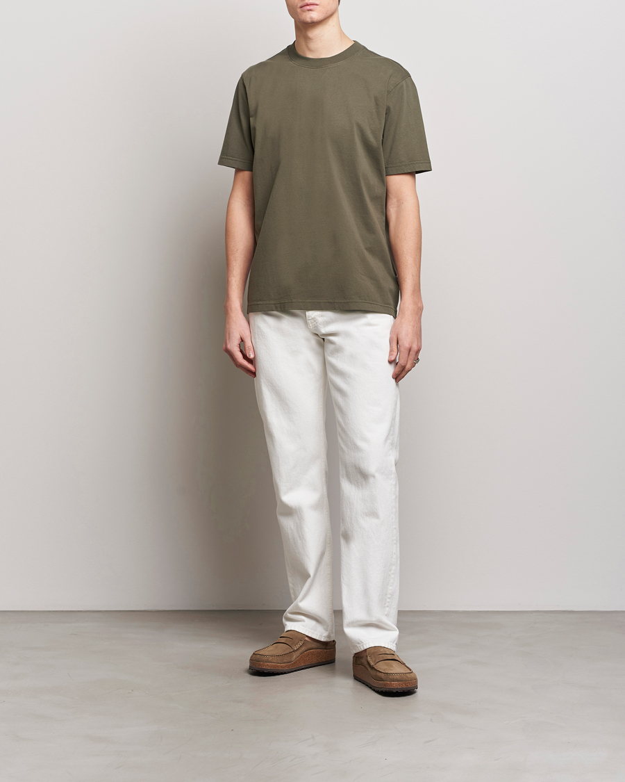 Herren | T-Shirts | NN07 | Adam Pima Crew Neck T-Shirt Capers Green