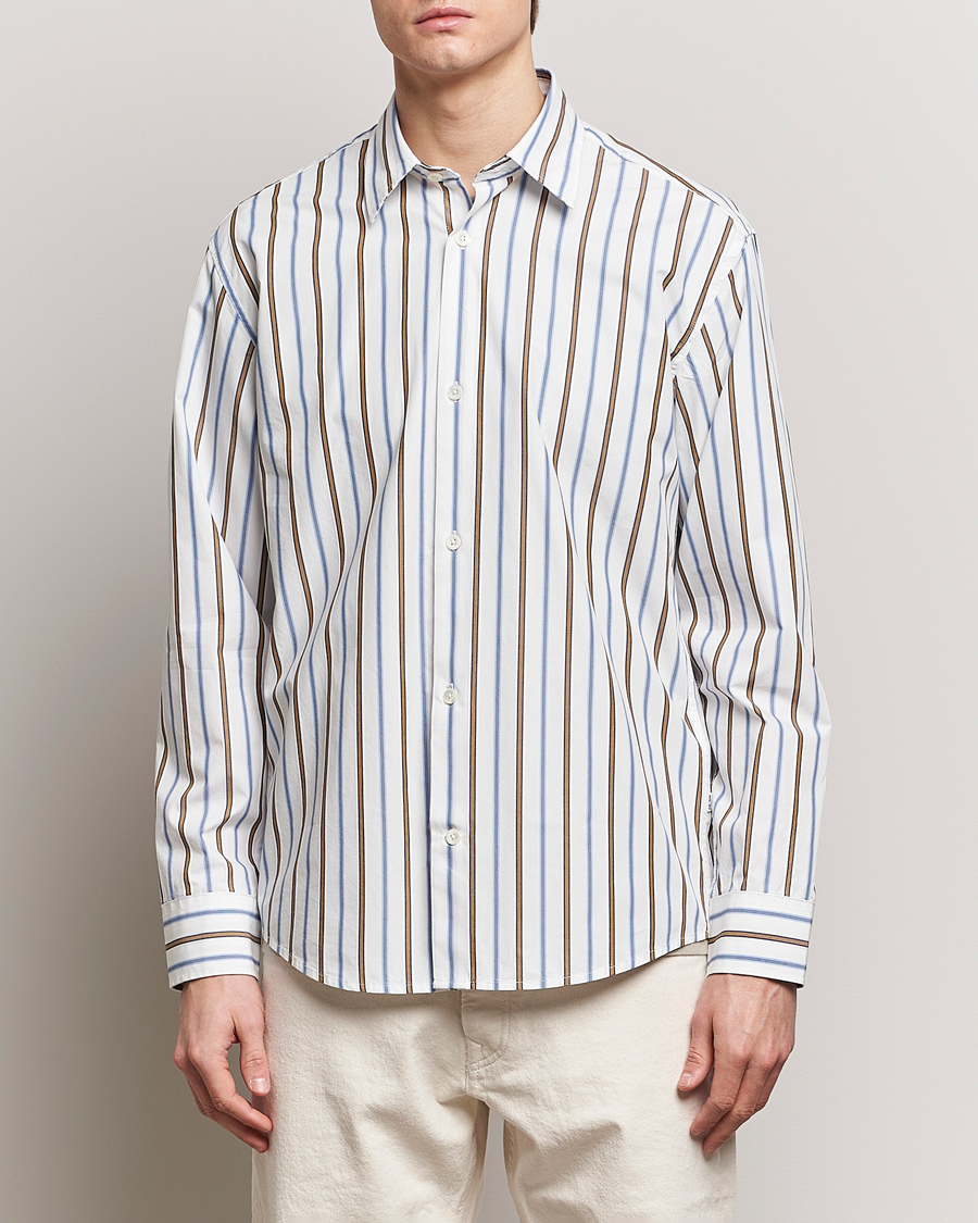 Herr | NN07 | NN07 | Freddy Poplin Striped Shirt Multi