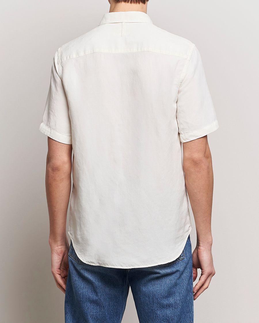 Herren | Hemden | NN07 | Arne Tencel/Linen Short Sleeve Shirt White