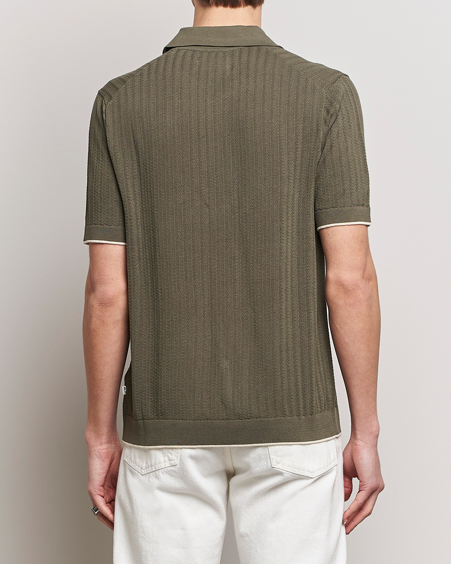 Herren | Hemden | NN07 | Nalo Structured Knitted Short Sleeve Shirt Green