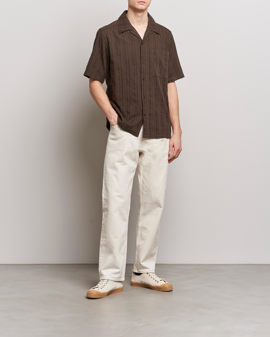 Herren | Hemden | NN07 | Julio Structured Short Sleeve Shirt Demitasse Brown