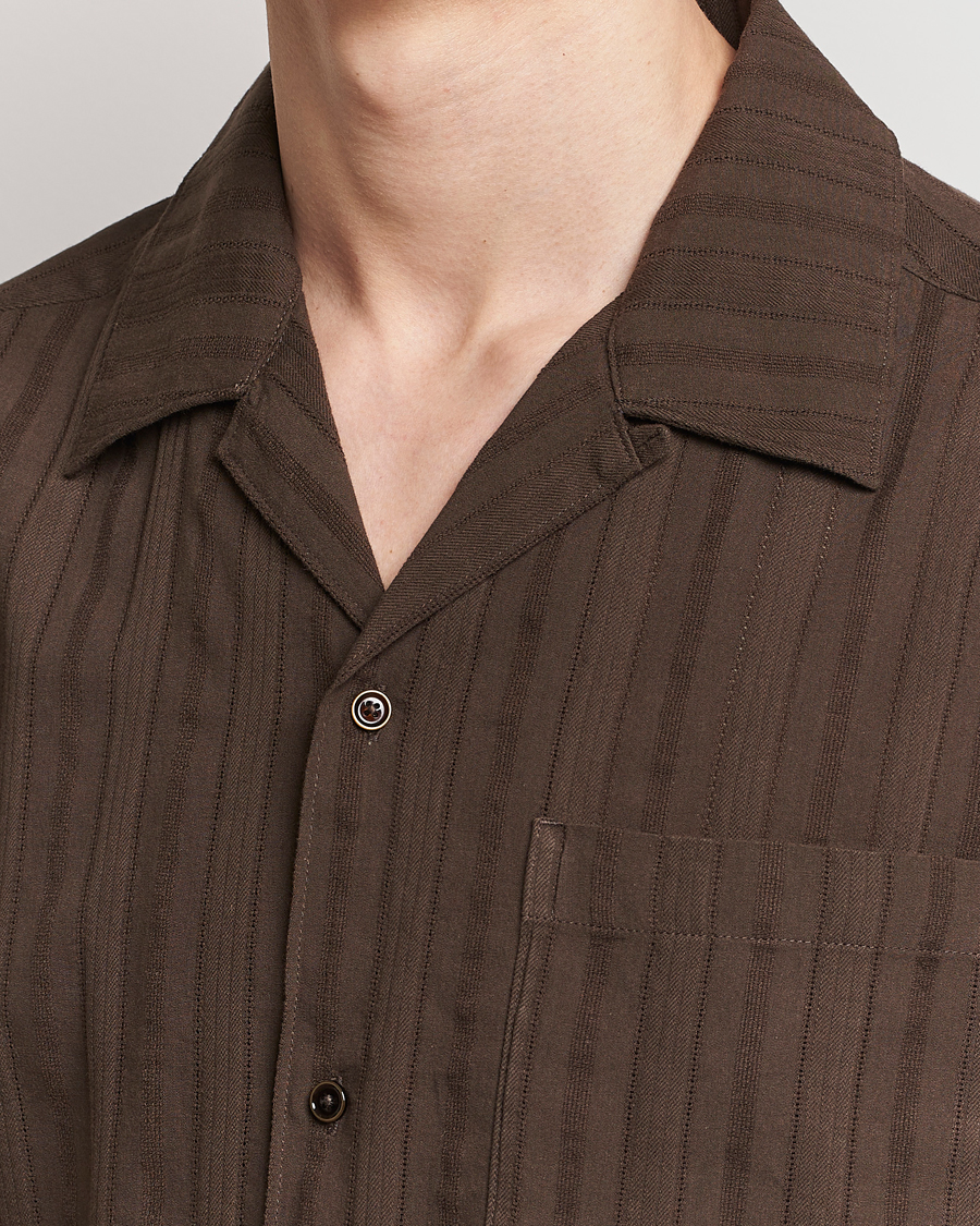 Herren | Hemden | NN07 | Julio Structured Short Sleeve Shirt Demitasse Brown