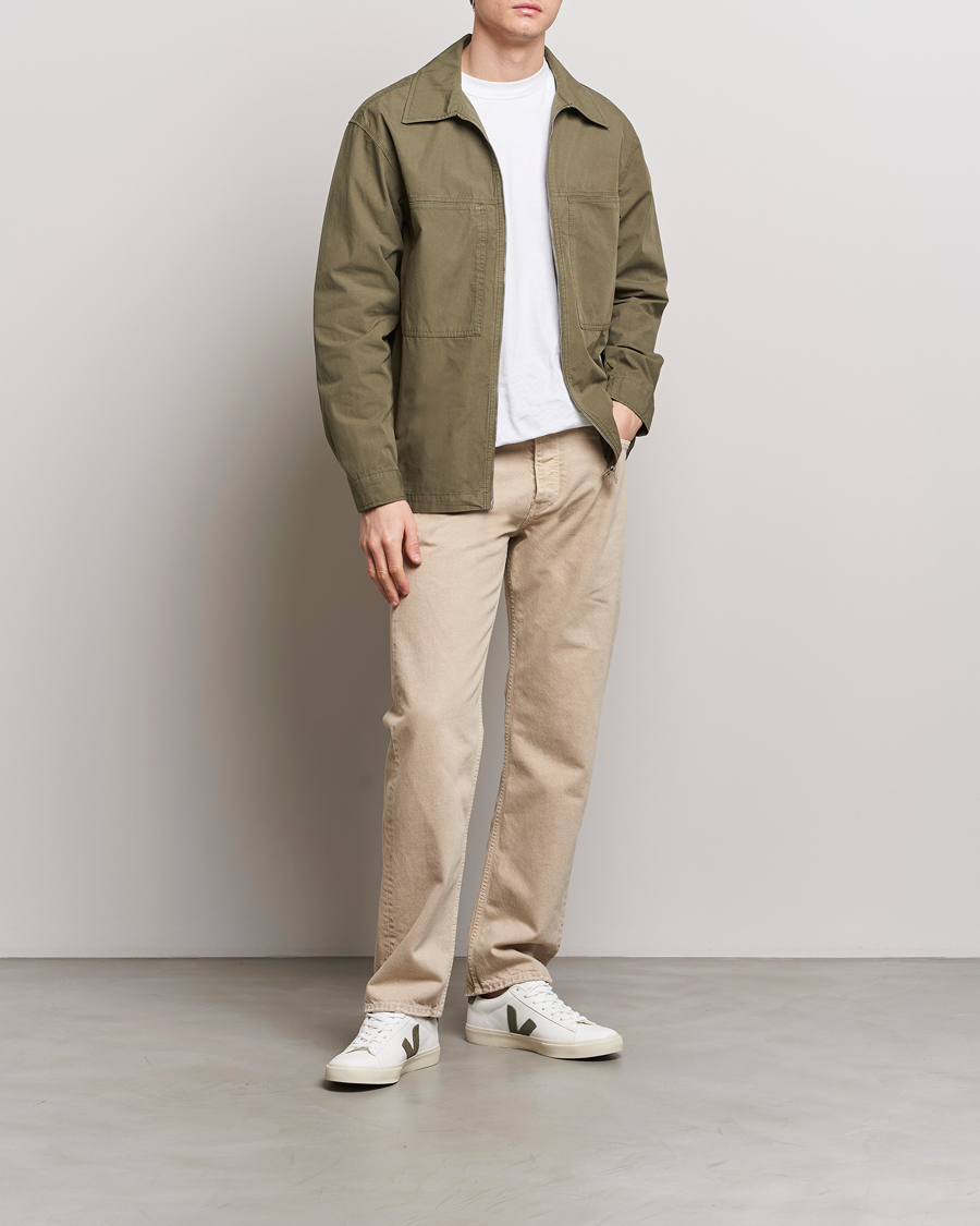 Herren | Jacken | NN07 | Isak Full Zip Shirt Jacket Capers Green
