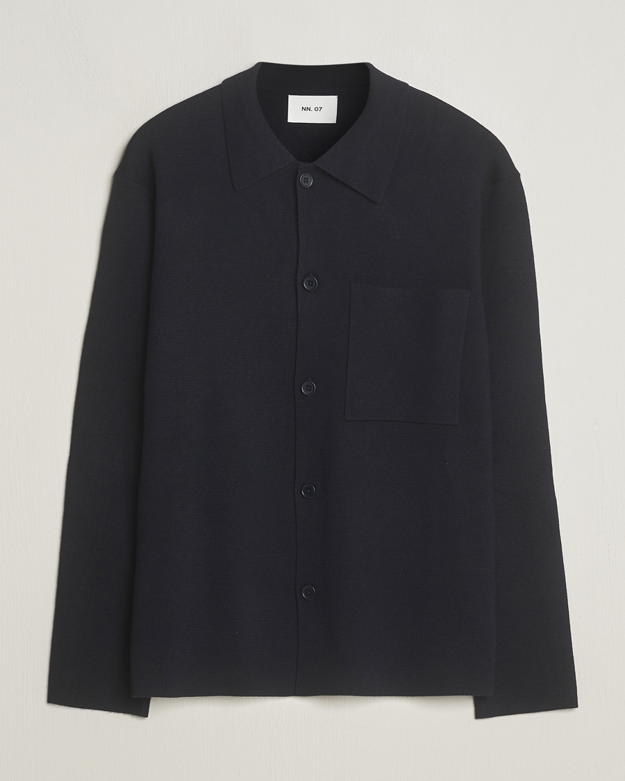 Herren | Pullover | NN07 | Jonas Cotton/Modal Cardigan Navy Blue
