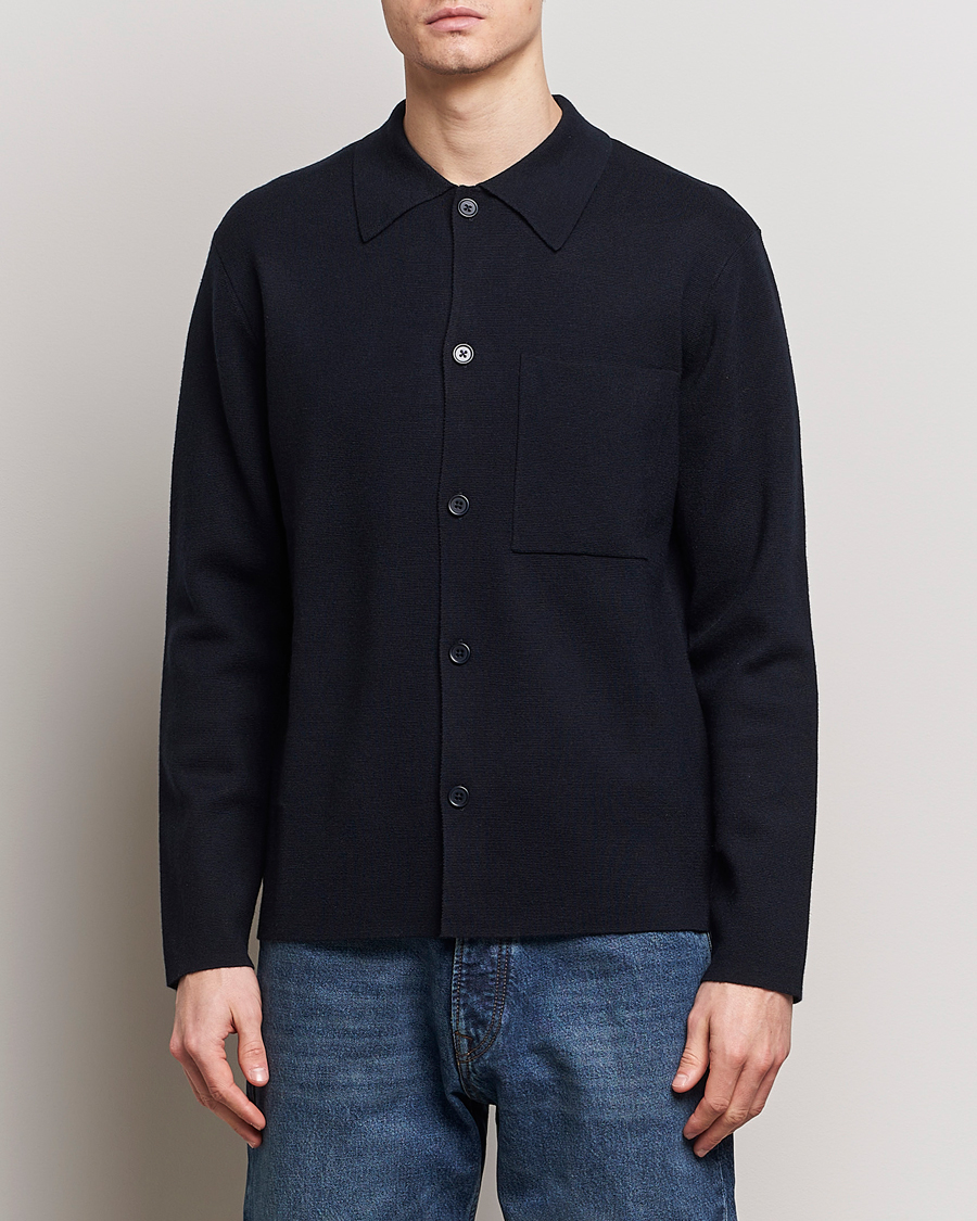 Herren | Pullover | NN07 | Jonas Cotton/Modal Cardigan Navy Blue