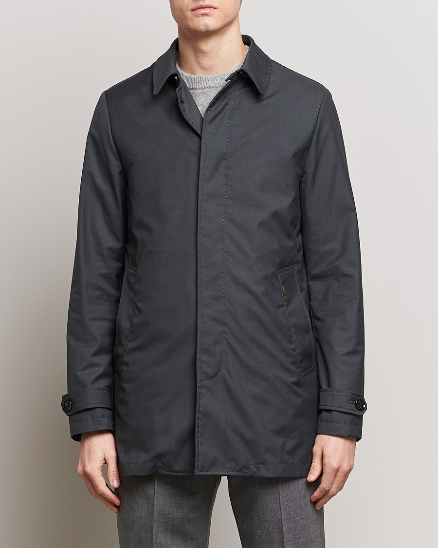 Herren | Stilvolle Jacken | MooRER | Waterproof Detachable Liner Tech Coat Dark Grey