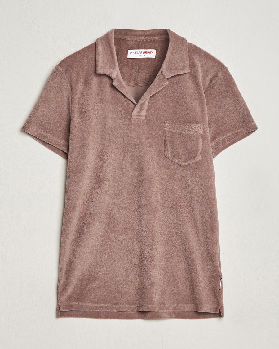 Herren | Poloshirts | Orlebar Brown | Terry Polo Plum Wine