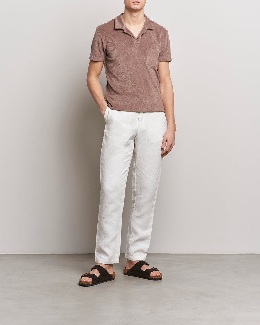 Herren | Poloshirts | Orlebar Brown | Terry Polo Plum Wine