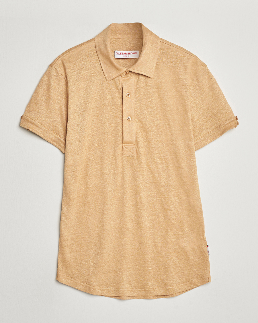 Herren | Poloshirts | Orlebar Brown | Sebastian Linen Polo Biscuit