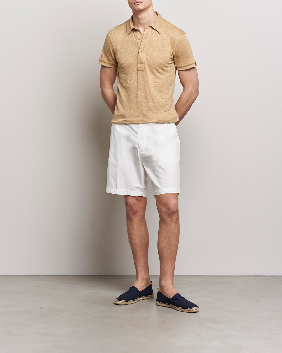 Herren | Poloshirts | Orlebar Brown | Sebastian Linen Polo Biscuit