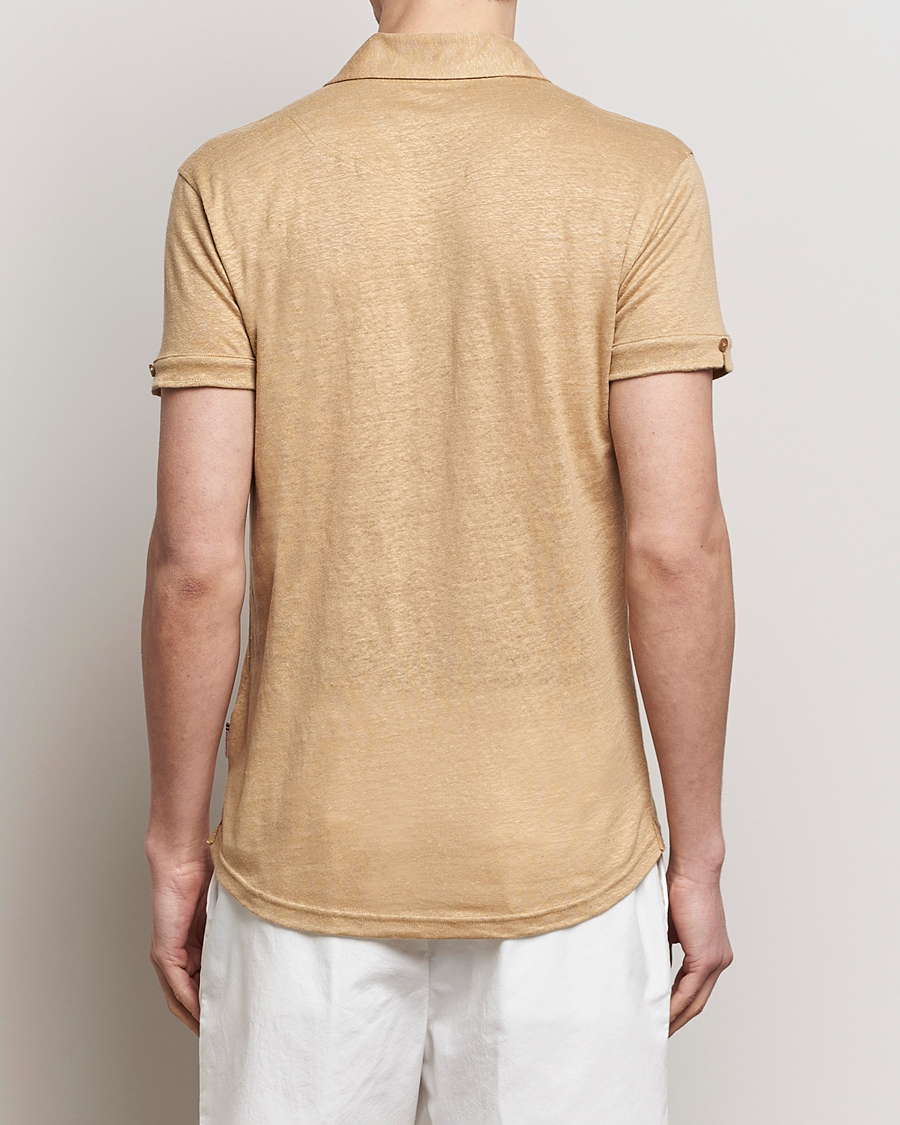 Herren | Poloshirts | Orlebar Brown | Sebastian Linen Polo Biscuit