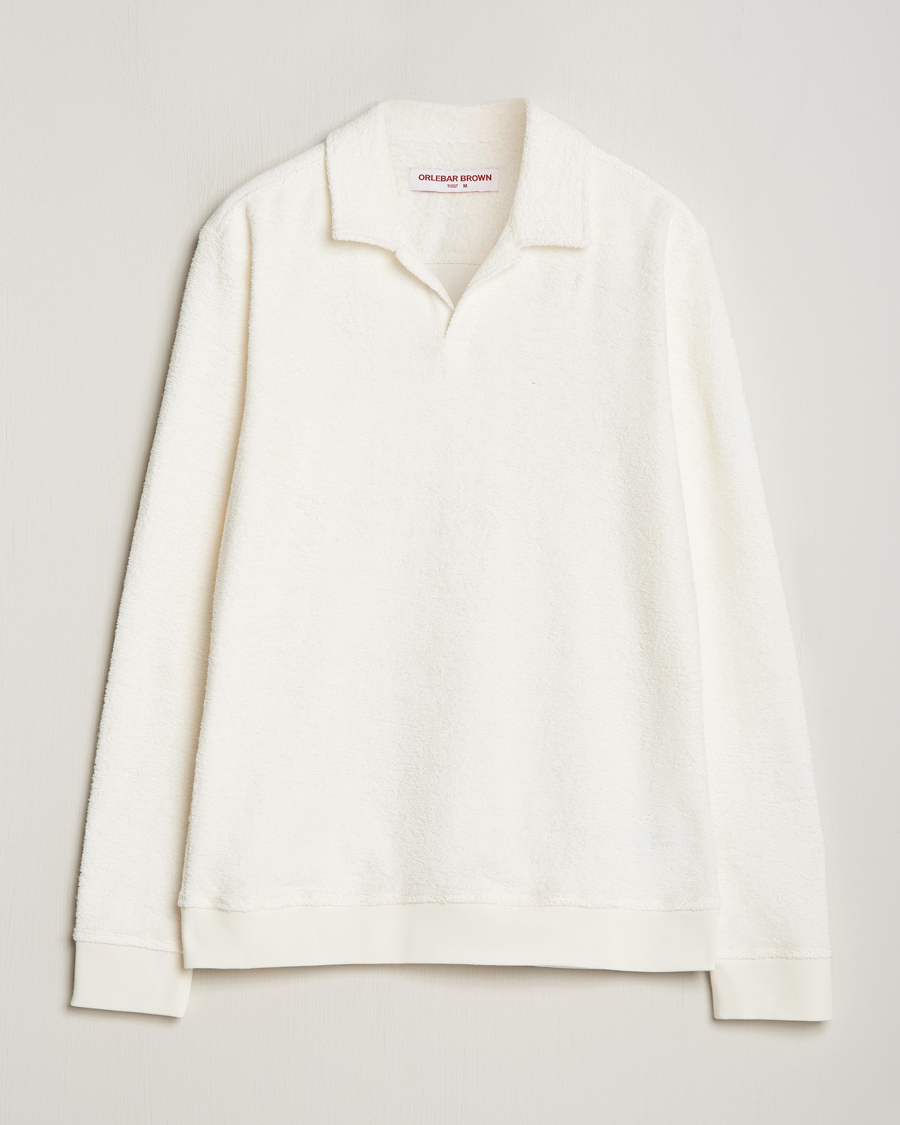 Herren | Pullover | Orlebar Brown | Santino Organic Cotton Terry Polo White Sand