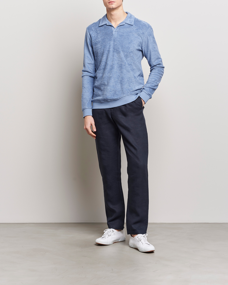 Herren | Hosen | Orlebar Brown | Cornell Linen Trousers Night Iris