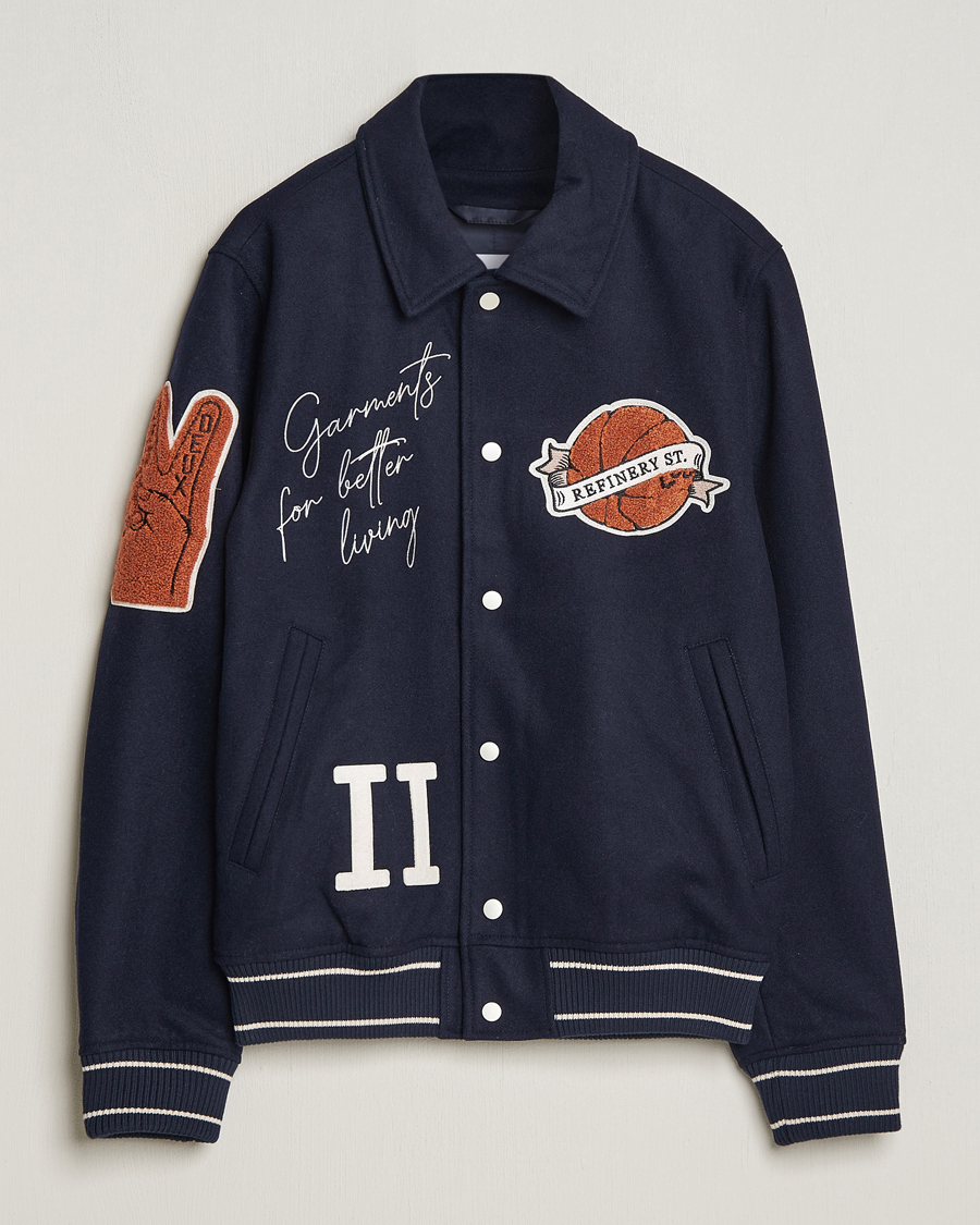 Herren | Jacken | LES DEUX | Varsity Wool Jacket Dark Navy