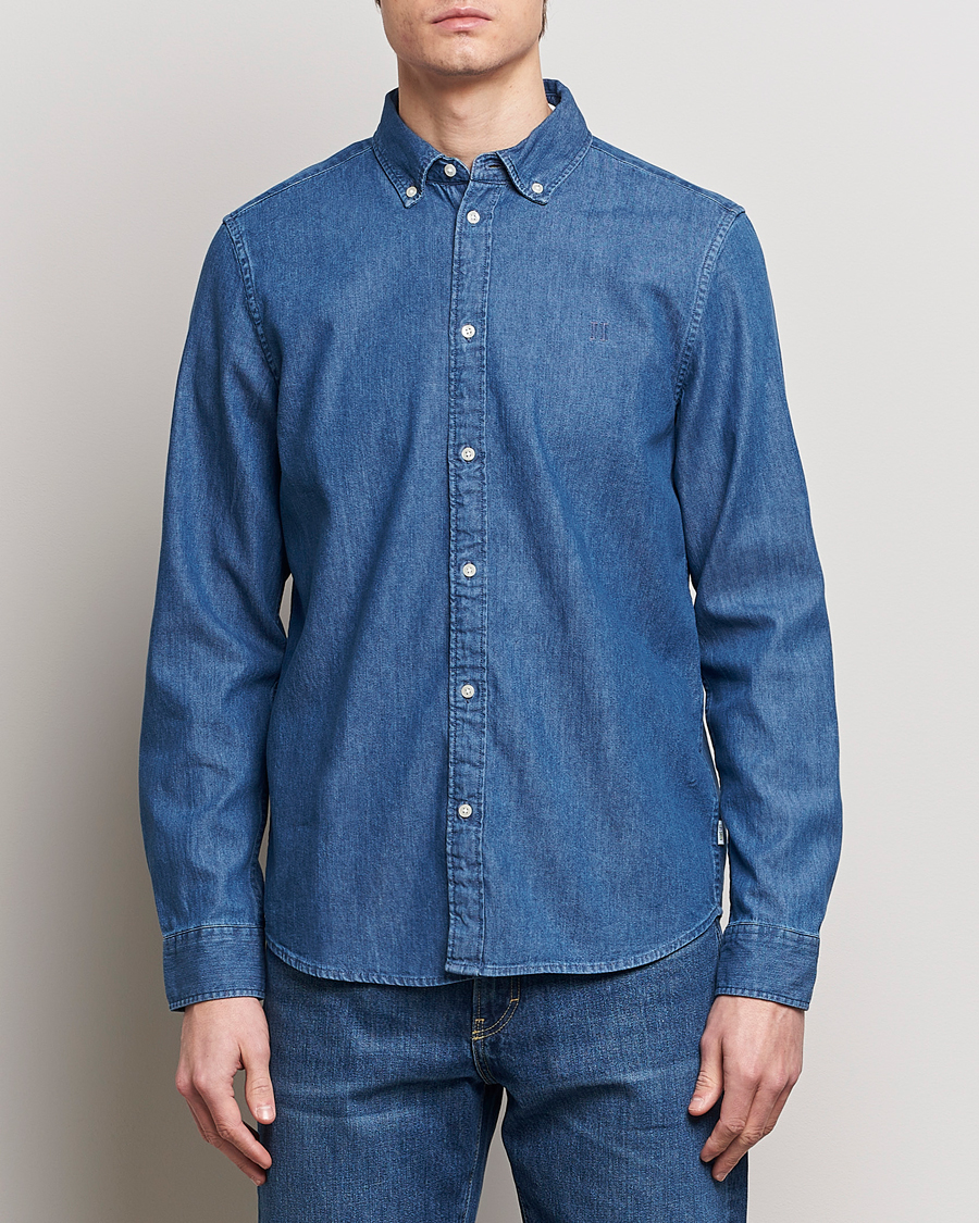 Herren | Jeanshemden | LES DEUX | Kristian Denim Shirt Medium Blue