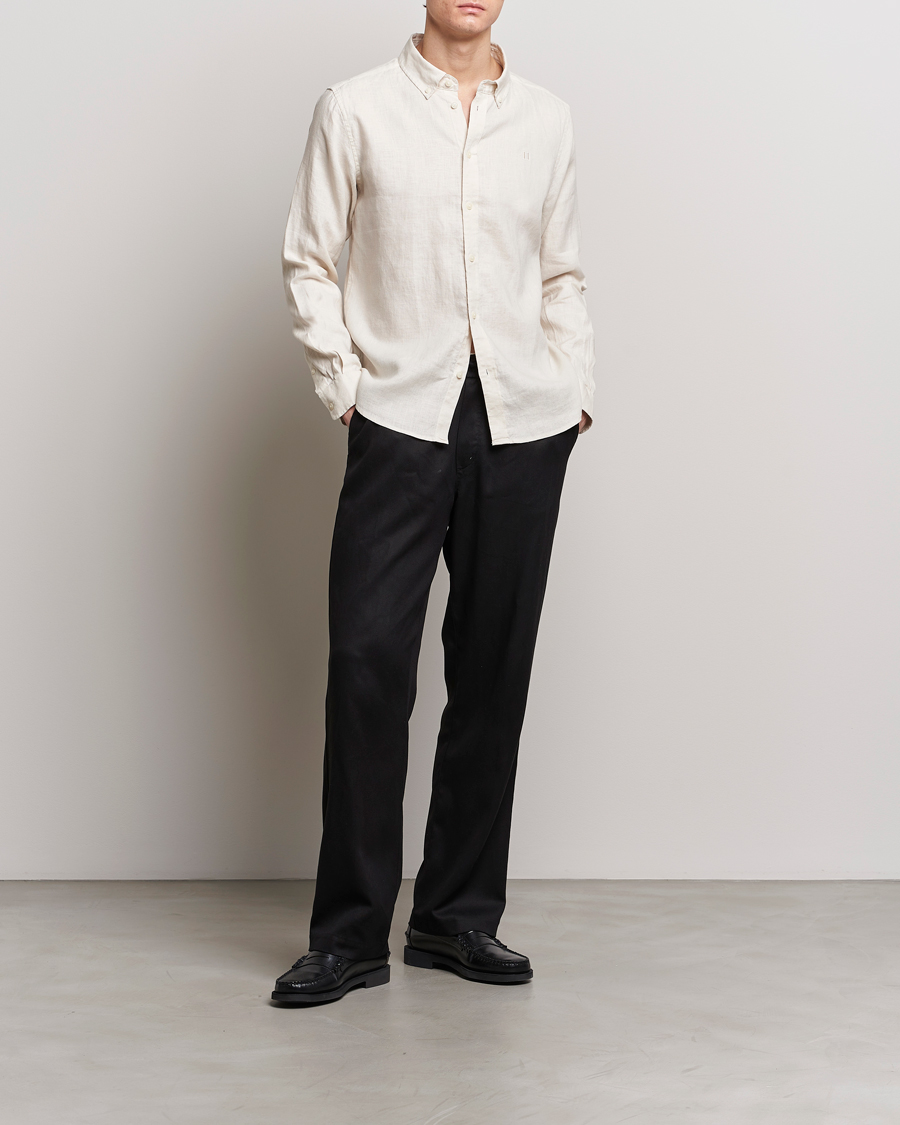 Herren | Hemden | LES DEUX | Kristian Linen Button Down Shirt Ivory