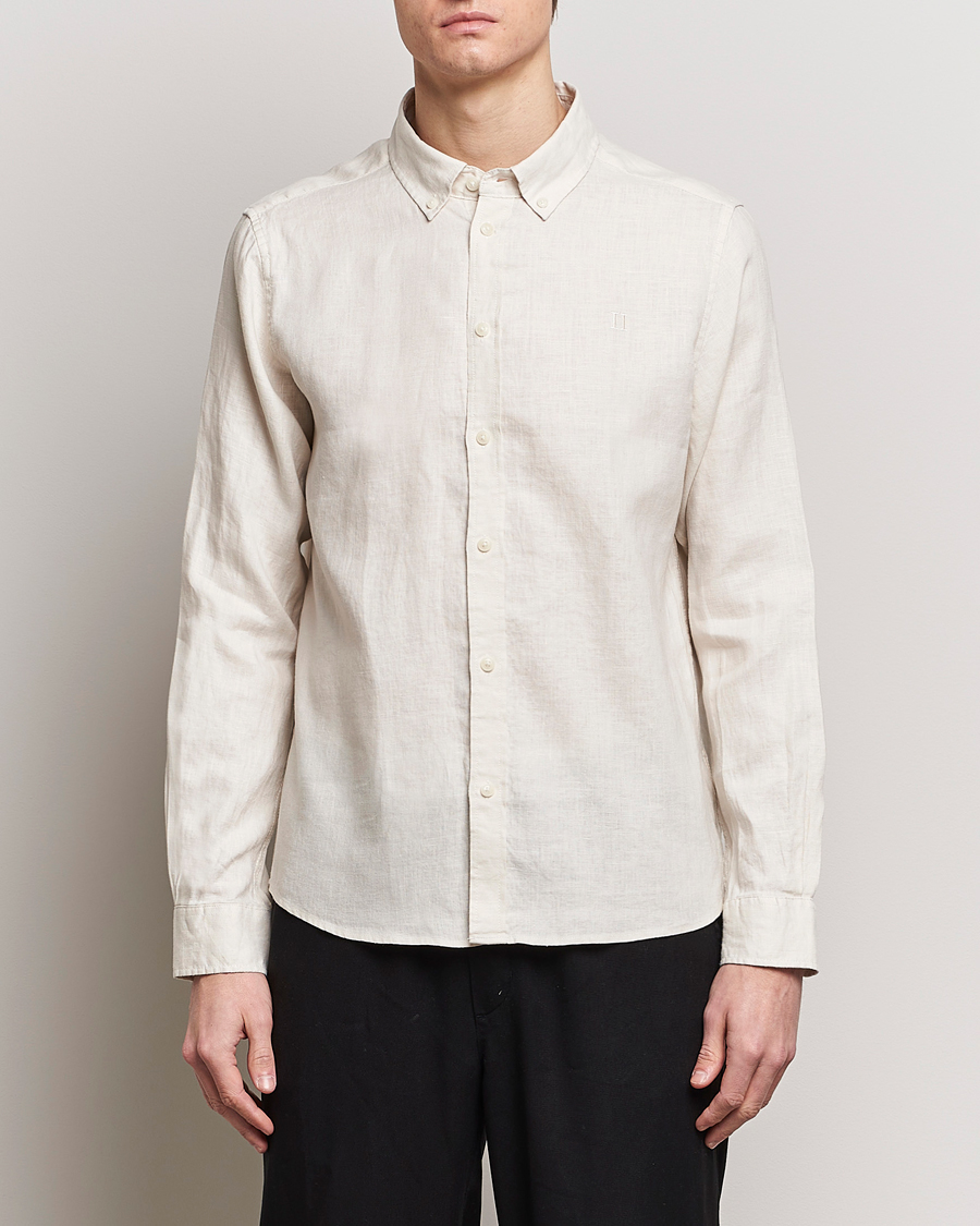 Herren | Leinenhemden | LES DEUX | Kristian Linen Button Down Shirt Ivory