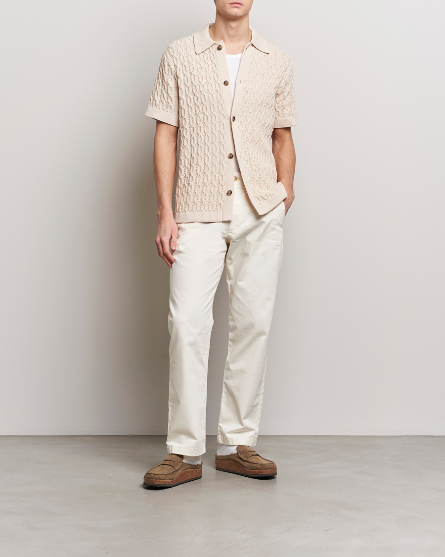 Herren | Hemden | LES DEUX | Garret Knitted Short Sleeve Shirt Ivory