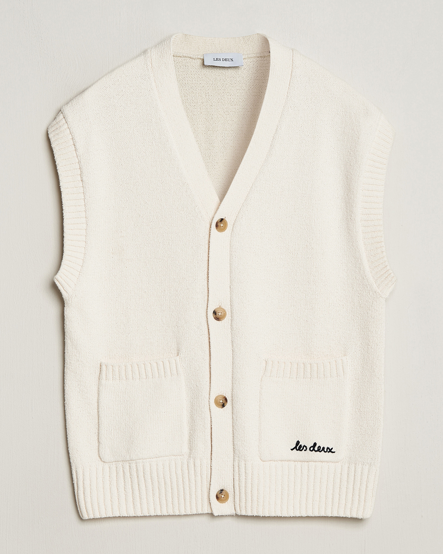 Herren | Pullover | LES DEUX | Brad Cardigan Vest Ivory