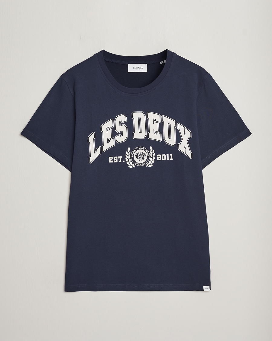 Herren | T-Shirts | LES DEUX | University T-Shirt Dark Navy