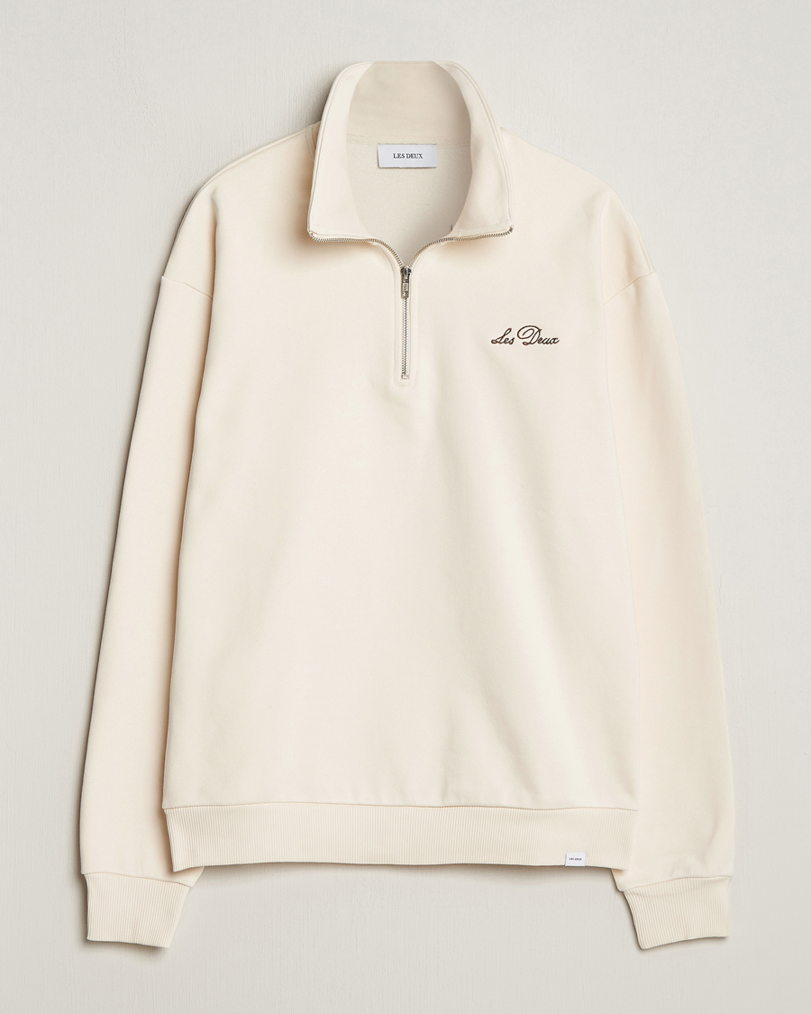 Herren | Pullover | LES DEUX | Crew Half Zip Sweatshirt Light Ivory
