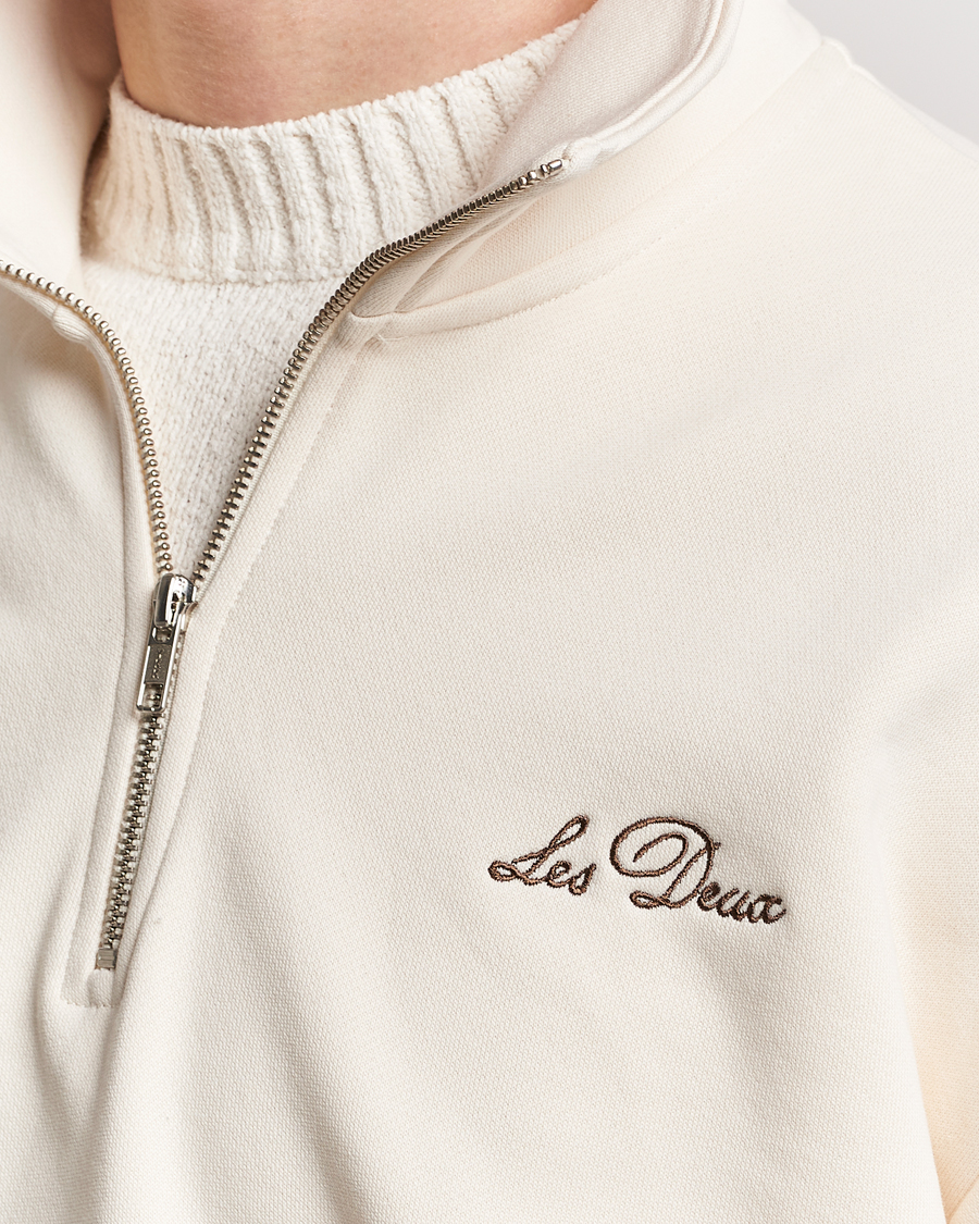 Herren | Pullover | LES DEUX | Crew Half Zip Sweatshirt Light Ivory